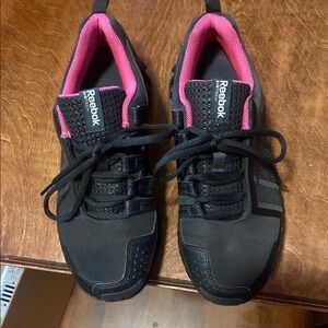 Reebok Women's Black and Pink Athletic Shoes